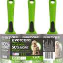 Evercare Pet Hair Lint Rollers All Purpose Use 100 Easy-Tear Sheets Per Roll Reusable Sticky Roller Pets Cat & Dog Hair Remover Contoured Handle For Furniture Clothing & Cars, Set of 3, Green