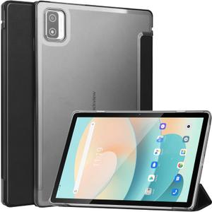 Case for Blackview Tab 12 Pro 10.1 inch, Blackview Tab 12, Slim Translucent Frosted Hard Back Cover with Auto Wake/Sleep Black