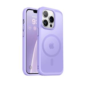 Vooii for iPhone 13 Pro Phone Case,[Compatible with Magsafe] Translucent Matte Shockproof Women Men Girl Protective Case Cover for iPhone 13 Pro (ONLY) 6.1", Light Purple, Pack Of 2