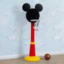 Delta Children Disney Mickey Mouse Plastic Basketball Set - Includes Basketball Hoop, 1 Basketball and Ball Pump, Red/Black