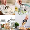 Metal Ice Scoop 6 OzKitchen Ice Scooper for Ice Maker, Small Food Scoops for Bar Party Wedding Pet Dog Food, Stainless Steel Silver