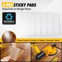 Floor Gap Fixer Tool with Rubber Mallet, Iron Body & Strong Suction Cup, Includes 5 Sticky Pads for Laminate, Vinyl, Wood & Tile Flooring Installation and Repair