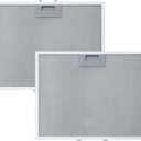 WB02X11011 Range Hood Grease Filter Compatible with GE 5 Layer Aluminum Vent Range Hood Filters JV636H1SS JV636H2SS JV536H1SS JV536H2SS JV535H1WW JV635H1BB JV635H2CC, 14-1/2 x 11-5/8 Inches - 2 Pack