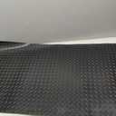 12 in x 10 ft Rubber Diamond Plate Rolls Mats, Heavy Duty Flooring Rug for Trailers Garage, PVC Water/Stain Outside Stall Resistant Parking Rv Tool(Black)