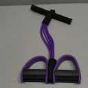 Kammoy 6-Tubes Tension Rope, Multifunction Elastic Yoga Pedal Puller Resistance Band, Natural Latex Tension Rope Fitness Equipment, for Abdomen, Waist, Arm, Leg Stretching Slimming Training (Purple)