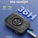 RAVEMEN FR500 Bike Front Light for Night Daytime Riding, Compatible with Garmin/Wahoo Computers, 6 Modes, Auto On/Off, Side Visible, USB-C Rechargeable & Output Bicycle Headlight for Road Urban Biking
