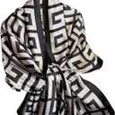 Shawl Scarf For Women Lightweight Scarves Floral Pattern Formal Evening Dressesformal Shawl Summer Wraps (Black)