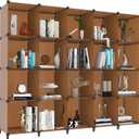 HOMIDEC 20-Cube Storage Organizer, Closet Organizer Storage Shelf Bookcase Bookshelf with Metal Hammer, Storage Cubes Organizer Cabinet for Kids, Closet, Bedroom, Bathroom (60x48x12'', Brown)