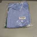 HOULENGS Women's Summer Puff Sleeve Peplum Babydoll Tops 2025 Peter Pan Collar Flowy Shirts Casual Ruffle Cute Blouse Top (Blue, L)