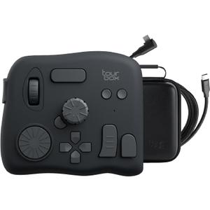TourBox NEO, Custom Controller for Photo Video Editing, Color Grading, Ilustration, MacOS/Windows, Photoshop Lightroom Davinci Resolve After Effects Premiere FCPX Programmable Keyboard Bundle (NEO+StorageBag)