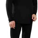 100% Merino Wool Base Layer Mens, Midweight Mens Thermals Top and Bottom Set,250g Thermal Underwear for Cold Weather 250 Black Set, XX-Large