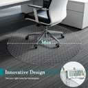 BesWin Office Chair Mat for Carpet, 36'' x 36'' Round Clear Floor Mat for Low and No Pile Carpeted Floors, Thick and Sturdy Carpet Protector for Work, Home, Gaming, Easy Glide Flat Without Curling