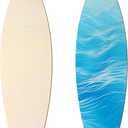 Anglechic 2 Pcs 36 Inches Unfinished Wood Surfboard Cutout for Crafts Large Size Nautical Blank Wooden Crafts Summer Beach DIY Wall Decor for Painting Home Hanging Decoration Hawaii Luau Party