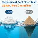 Halatool 4.8 lbs Pool Filter Balls for Sand Filters- Replace 170 lbs Pool Filter Sand, Reusable High-Efficiency Filtration Media, Innovative Swimming Materials Suitable for Aquarium Tank