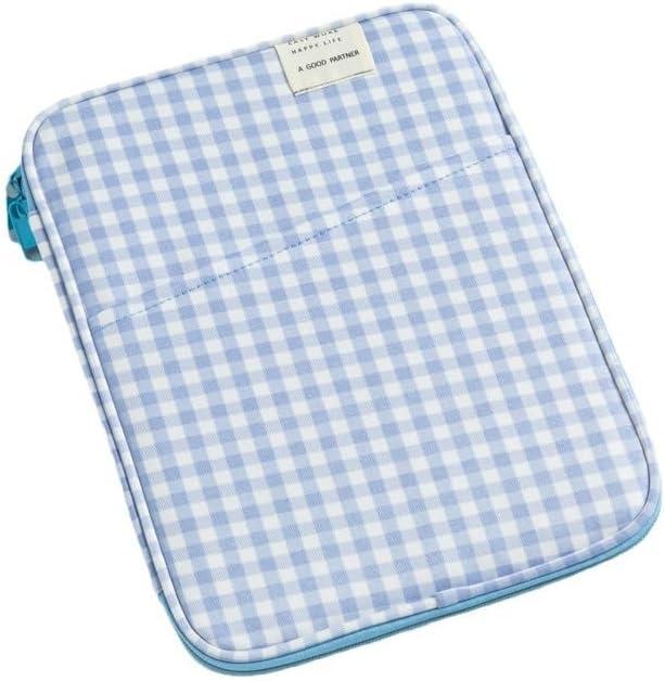 Donloise 11-13Inch Cute Puffy Laptop Sleeve Fairycore Carrying Laptop Bag Cover Kawaii Tablet Liner Pouch Cottagecore Office Accessories (13inch, Blue)