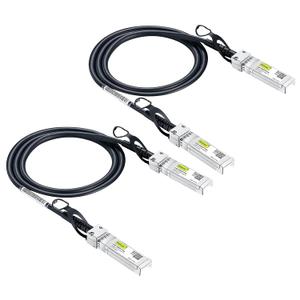 10Gtek 40G QSFP+ DAC Cable - 40GBASE-CR4 Passive Direct Attach Copper Twinax QSFP Cable for Cisco QSFP-H40G-CU50CM, Meraki MA-CBL-40G-50CM, Mikrotik, Open Switch Devices, 0.5-Meter(1.6ft), 2 Pack