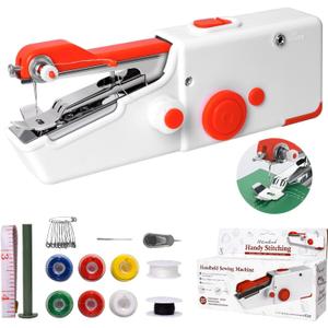 Handheld Sewing Machine, Mini Portable Electric Sewing Machine for Beginners Adult, Easy to Use and Fast Stitch Suitable for Clothes,Fabrics, Cutains,DIY Home Travel