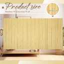 Juexica 2 Pcs Natural Bamboo Wall Panel for Interior Wall 48''x96'' Bamboo Covering Renewable Pole Wainscoting Room Divider Wrap Decor for Bedroom Living Room Kitchen Island Office (Natural)