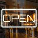 ATOLS 16" x 9" Open Neon Signs, Battery or USB Powered LED Neon Open Sign with USB Plug &13.1 Extension Cord for Business Window, Open Sign Led for Bars, Stores, Coffee Shop, Hotel, Restaurant,Salon
