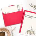 3 x Funny May Birthday Card for Women Men, Happy May Birthday Gifts for Him Her with Envelope - 5 x 7 in