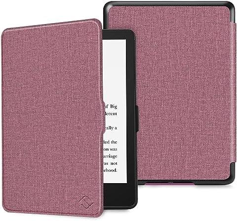 Fintie Slimshell Case for 6.8" Kindle Paperwhite (11th Generation-2021) and Kindle Paperwhite Signature Edition - Premium Lightweight PU Leather Cover with Auto Sleep/ Wake, Plum
