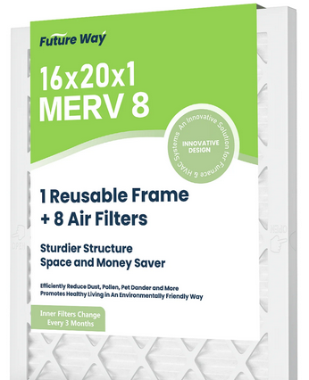 FUTURE WAY HVAC Furnace Air Filter 4 Pack 16x20x1
