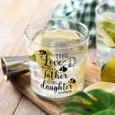 Voatok Dad Father's Day Whiskey Glasses 10 oz, Best Dad Gifts for Father's Day Birthday from Daughters, Old Fashioned Rocks Glasses for Men Drinking Scotch Bourbon Cocktail Liquor Vodka