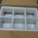 KEYWING 6 Pack Square Glass Vase 5" x 5" x 5", Clear Flower Vases for Centerpieces, Square Flower Vase Candle Holder for Wedding, Party, Home Office Decoration