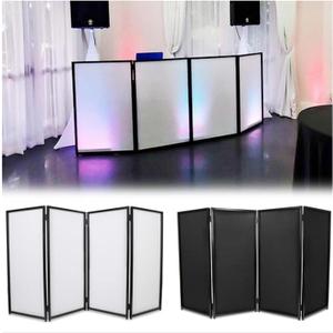 ECOTRIC Portable DJ Facade Booth Foldable Cover Screen with White/Black Facade+Cloth Frame Booth Steel +Travel Bag Case Projector Display Scrim Panel with Folding