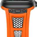 NewWays for Apple Watch Ultra 2 Band 49mm Series 10 46mm 45mm 44mm for Men, Hexagonal Titanium Mesh Wide Sport Liquid Silicone Rubber Band for Apple Watch Band iWatch Ultra Luxury Design