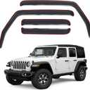 xin-Channel Rain Guards for Jeep Wrangler JL 2018-2026 and Gladiator 2020-2026 Side Windows Vent Deflectors Visors Shades 4Pcs