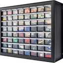 Akro-Mils 64-Drawer Plastic Storage Cabinet, 20"W x 6"D x 16"H, Black
Plastic Cabinet w/ Drawers for Garage Organization, Beads, Building Bricks Storage, Teacher Toolbox, Makeup Organizer, 10764