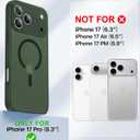 Faiono Magnetic for iPhone 17 Pro Case [Full Camera Protection][Military-Grade Protection][Compatible with MagSafe] Shockproof Protective Slim Phone Case for iPhone 17 Pro, Forest Green