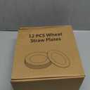 12 Pcs Unbreakable Deep Dinner Plates Set, 10 inch Reusable Plastic Wheat Straw Plates, Microwave and Dishwasher Safe Plate for Kitchen, Lightweight Plate for Dessert, BPA Free, 6 Colors (6-Dark Multicolor)