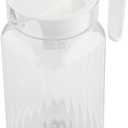 Plastic Small Pitcher with Lid, Transparent Acrylic Pitcher with Lid, Square Shape Pitchers Beverage Pitchers, Not Easy to Break Acrylic Lemonade Jug for Juice Milk (16.9fl oz)