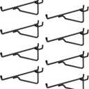 INCLY 6" Pegboard Shelf Hooks, 8 Pack Black Pegboard Shelf Brackets Hooks, 1/4 Inch Peg Board Organizer Accessories Display and Storage Rack for Garage Workbench Craft Room Office