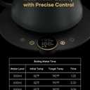 Cocinare Gooseneck Electric Kettle, 1F Temperature Control, 1500W Fast Heating, Pour Over Coffee & Tea Kettle with Brew Timer & Keep Warm, Stainless Steel, 0.9L (Delacroix Green)