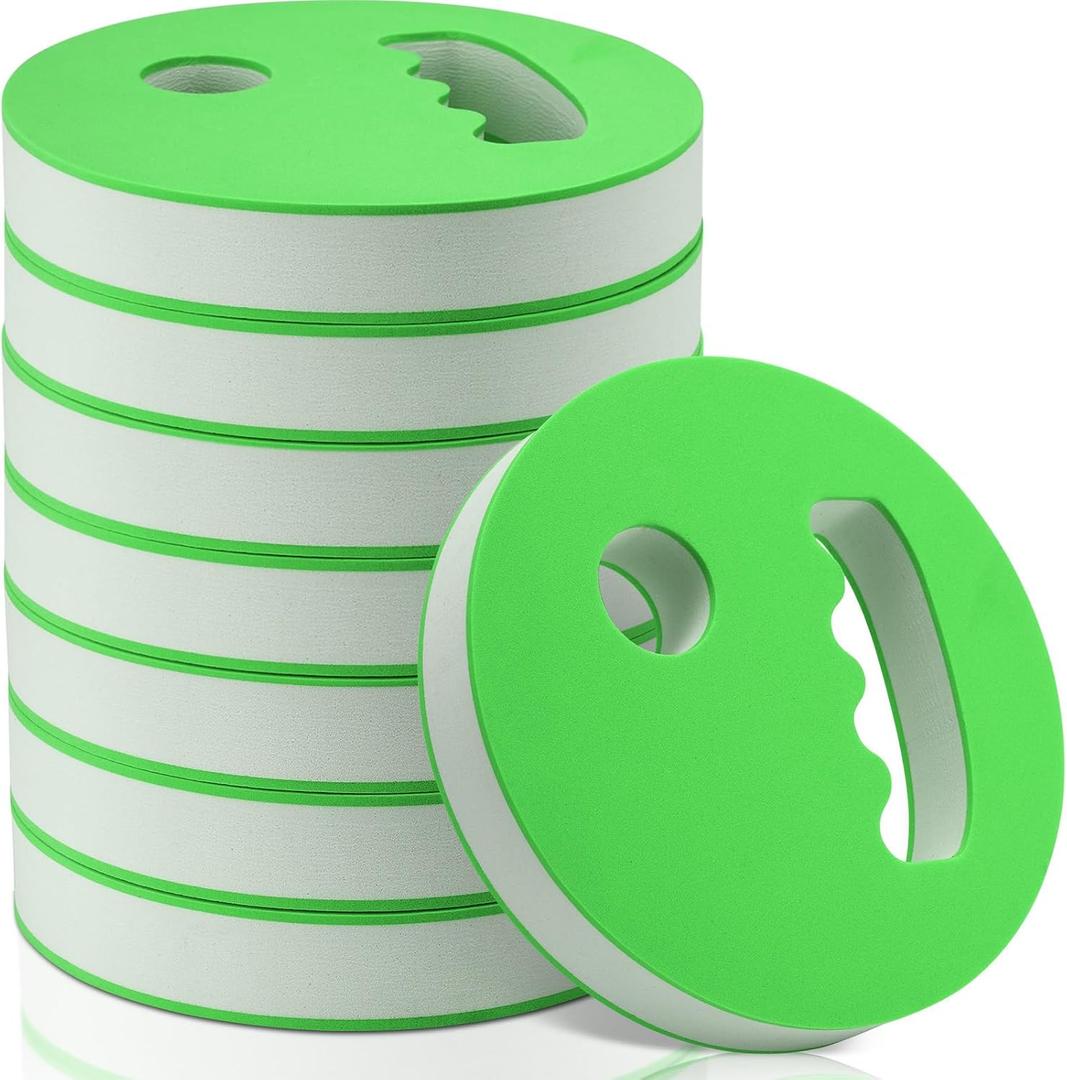 Honoson 8 Pcs Water Exercise Discs 7.1 Inch Diameter Water Weights for Pool Exercise Set Aerobic Equipment EVA Foam Hand Held Swim Disc for Adults Swimming Beginner