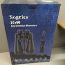 20x80 Astronomy Binoculars for Adults, High Power Stargazing Binoculars with Bak4 Prism, Low Light Vision for Moon Observation & Wildlife Watching, Includes Tripod,Tripod Adapter and Carrying Case