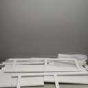 Over The Toilet Storage Cabinet, 3-Tier Freestanding Bamboo Bathroom Organizer with Shelves and Acrylic Door, Space-Saving, White