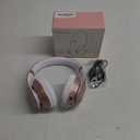 Wireless Bluetooth Headphones Over Ear 65H Playtime HiFi Stereo Headset with Microphone and 6EQ Modes Foldable Bluetooth V5.3 Headphones for Travel Smartphone Computer Laptop Rose Gold