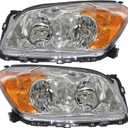 labwork Headlights Replacement for RAV4 2009 2010 2011 2012 Clear Chrome Headlights Lamps Front Driver and Passenger Side