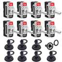 8 Pack Toggle Switches, 2 Pin 20A 125V AC/ 15A 250V AC ON Off Switch, SPST Car Rocker Switches with Boot Cap Cover, 12V Heavy Duty Waterproof Toggle Switch