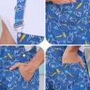 Bib Overalls for Men Shorts Romper Festival Jumpsuits Fashion Coveralls (Medium, Blue-3)