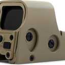 Holographic Sight 551 552 553 556 558 Red Green Dot Holo Sight Metal Scope 10 Levels Brightness Adjustment Holographic Sight (Tan)