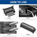 iwillink 4 Pack Outdoor Extension Cord Cover Waterproof - Weatherproof Electrical Connection Box for Outdoor Outlet, Plug, Socket, Christmas Holiday Decoration, Power Tool, Black