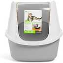 So Phresh Jumbo Enclosed Cat Litter Box Grey 23.4" L X 19.3" W X 18.5" H