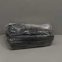 No-Drill Room Divider Curtain Set: Includes 106" W x 96" L Black Curtain & Adjustable Pole Brackets (35-100" W x 43-120" H Adjustable Range)