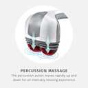 Homedics Back Massager - Heated Automatic Percussion Back, Body and Neck Massager with Duel Pivoting Heads, Interchangeable Nodes, for Shoulders, Legs and Feet, White