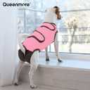 Queenmore Large Recovery Suit for Dogs, Dog Recovery Suit, Pink,XL Breathable Dog E-Collar & Cone Alternative Surgical Suit, Soft Pet Surgical Suit Female and Male
